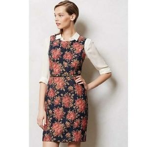 Anthropologie Briar Rose Floral Brocade Dress